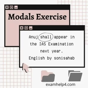 Modals exercise for class 8